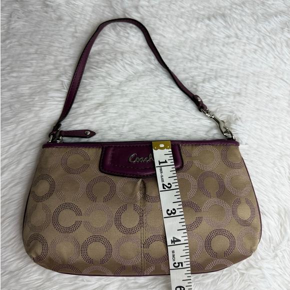 COACH y2k Purple Signature Canvas Wristlet Mini Purse - Picture 10 of 11